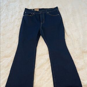 Levi's Dark Blue Flare Jeans. New size 30x30